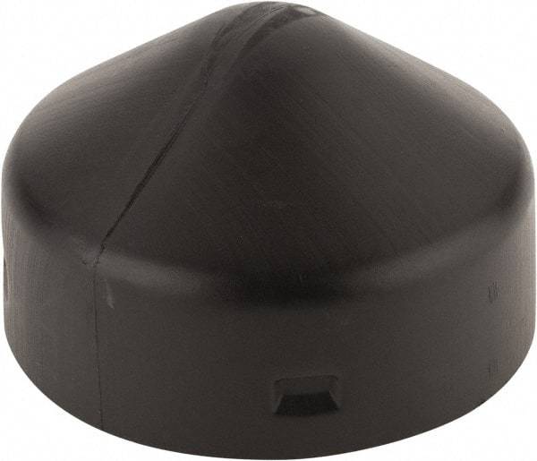 Eagle - 6-1/2" Wide x 6-1/2" Deep x 6-1/2" High, 5-5/8" Bollard Cap - Black, HDPE, 1 Lb, Smooth Surface - All Tool & Supply