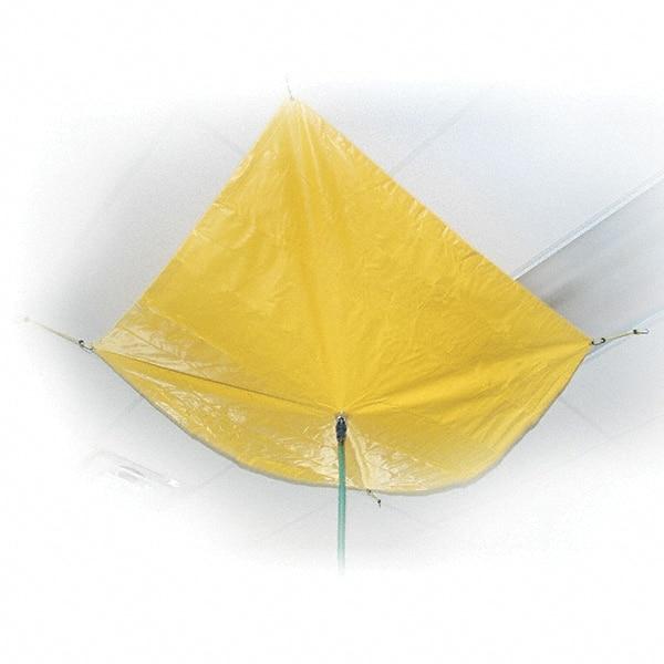 UltraTech - 20" Diam, Square Roof Leak Diverter - 5' Long x 5' Wide x 10 mil Thick, Yellow - All Tool & Supply