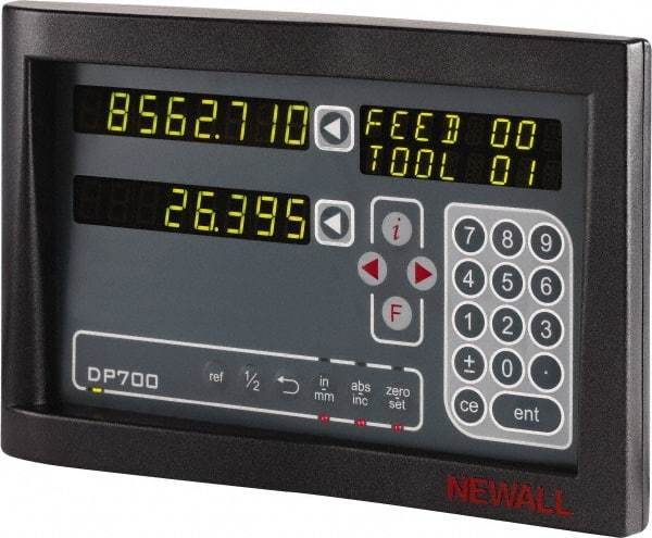 Newall - 2 Axes, Microsyn 2G & Spherosyn 2G Compatible DRO Counter - LED Display, Programmable Memory - All Tool & Supply