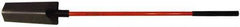 NUPLA - 14" High x 4-3/4" Wide Tapered Steel Spade - 48" Long Fiberglass Straight Handle, Turned - All Tool & Supply