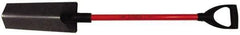 NUPLA - 14" High x 4-3/4" Wide Tapered Steel Spade - 27" Long Fiberglass D-Grip Handle, Turned - All Tool & Supply