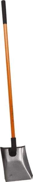 NUPLA - 11-1/2" High x 9-7/8" Wide Square Steel Shovel - 48" Long Fiberglass Straight Handle - All Tool & Supply