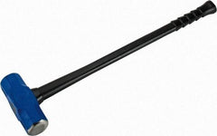 NUPLA - 16 Lb Head, 32" Long Soft Steel Safety Sledge Hammer - Steel Head, 2-5/8" Face Diam, 8-1/4" Long Head, Fiberglass Handle - All Tool & Supply