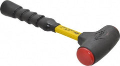 NUPLA - 16 oz Head 1-1/2" Face Diam Tough Polymer Non-Marring Dead Blow Hammer - 12-1/2" OAL, Fiberglass Handle - All Tool & Supply