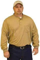 Stanco Safety Products - Size 2XL, Tan, Arc Flash, Long Sleeve Button Down Shirt - 50 to 52" Chest, 1 Pocket, Indura - All Tool & Supply