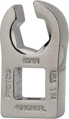 Proto - 3/4" 6 Point 3/8" Drive Chrome Flare Nut Crowfoot Wrench - 0.77" Head Diam x 1/4" Head Thickness, 1-15/16" OAL - All Tool & Supply