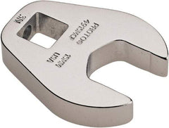 Proto - 15mm 3/8" Drive Chrome Crowfoot Wrench - 1-11/32" Head Diam x 1/4" Head Thickness, 1-5/8" OAL - All Tool & Supply