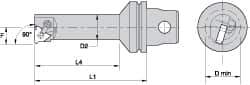 Kennametal - Insert Style LT 16NL, 90mm Head Length, Left Hand Cut, Internal Modular Threading Cutting Unit Head - System Size KM32, 17mm Center to Cutting Edge, Series LT Threading - All Tool & Supply