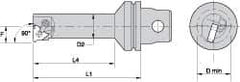 Kennametal - Insert Style LT 11NR, 50mm Head Length, Right Hand Cut, Internal Modular Threading Cutting Unit Head - System Size KM32, 7mm Center to Cutting Edge, Series LT Threading - All Tool & Supply