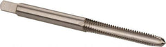 Cleveland - M4x0.70 Metric Coarse 6H 4 Flute Bright Finish High Speed Steel Straight Flute Standard Hand Tap - Plug, Right Hand Thread, 2-1/8" OAL, 19.05mm Thread Length, D4 Limit, Oversize - All Tool & Supply