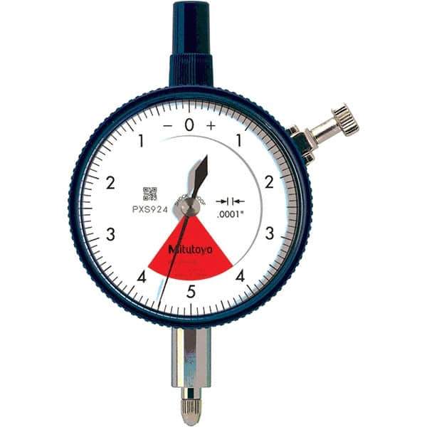 Mitutoyo - 0.008" Range, 4-0-4 Dial Reading, 0.0001" Graduation Dial Drop Indicator - 2.24" Dial, 0.01" Range per Revolution, 0.0001" Accuracy - All Tool & Supply