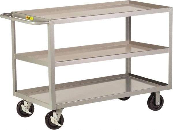 Little Giant - 3,600 Lb Capacity, 30" Wide x 65-1/2" Long x 36" High Shelf Cart - 3 Shelf, Steel - All Tool & Supply