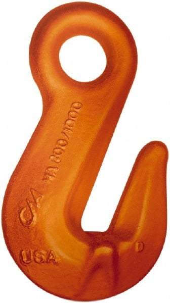 CM - Chain Grade 100, 35,300 Lbs. Load Limit Eye Cradle Grab Hook - 0.88 Inch Hook Throat, 6-1/4 Inch Reach, 1.44 Inch Eye Inside Diameter, 3/4 Inch Chain Diameter, 9.01 Inch Overall Length, 0.88 Inch Eye Thickness - All Tool & Supply