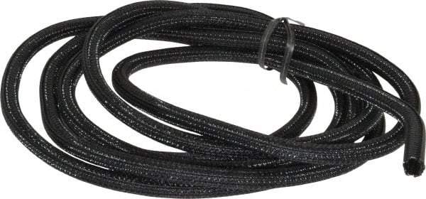 Techflex - Black Braided Cable Sleeve - 10' Coil Length, -103 to 257°F - All Tool & Supply