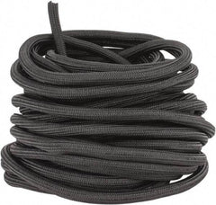 Techflex - Black Braided Cable Sleeve - 75' Coil Length, -103 to 257°F - All Tool & Supply