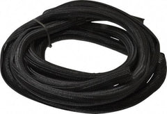 Techflex - Black Braided Cable Sleeve - 10' Coil Length, -103 to 257°F - All Tool & Supply