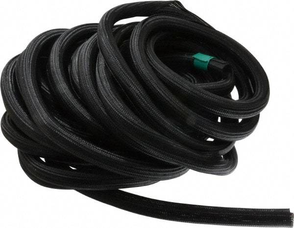 Techflex - Black Braided Cable Sleeve - 50' Coil Length, -103 to 257°F - All Tool & Supply