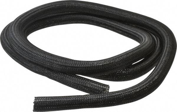 Techflex - Black Braided Cable Sleeve - 10' Coil Length, -103 to 257°F - All Tool & Supply