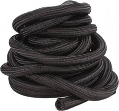 Techflex - Black Braided Cable Sleeve - 50' Coil Length, -103 to 257°F - All Tool & Supply