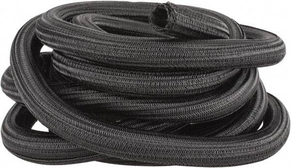 Techflex - Black Braided Cable Sleeve - 25' Coil Length, -103 to 257°F - All Tool & Supply