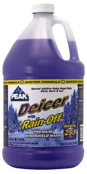 Peak - Water-Based Solution Windshield Washer Fluid - 1 Gal Bottle, -25°  Freezing Point - All Tool & Supply