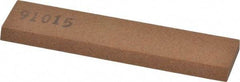 Made in USA - 3-1/2" Long x 3/4" Wide x 3/16" Thick, Aluminum Oxide Sharpening Stone - Rectangle, Medium Grade - All Tool & Supply