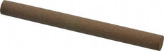 Made in USA - 4" Long x 3/8" Diam x 3/8" Thick, Aluminum Oxide Sharpening Stone - Round, Medium Grade - All Tool & Supply