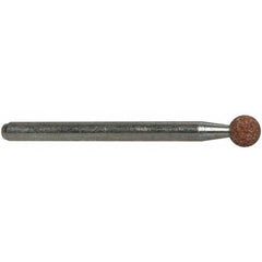 Mounted Point: 3/16″ Thick, 1/8″ Shank Dia, B123, Medium Burnt Orange, Aluminum Oxide, 1-1/2″ Shank Length