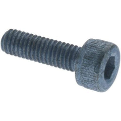 Metric Blue - M8x1.25 Metric Coarse Hex Socket Drive, Socket Cap Screw - Grade 12.9 Alloy Steel, Metric Blue Finish, Fully Threaded, 12mm Length Under Head - All Tool & Supply