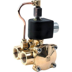 Parker - 24/60 VAC 1/2" NPT Port Brass Three-Way Internally Piloted Diaphragm Solenoid Valve - All Tool & Supply