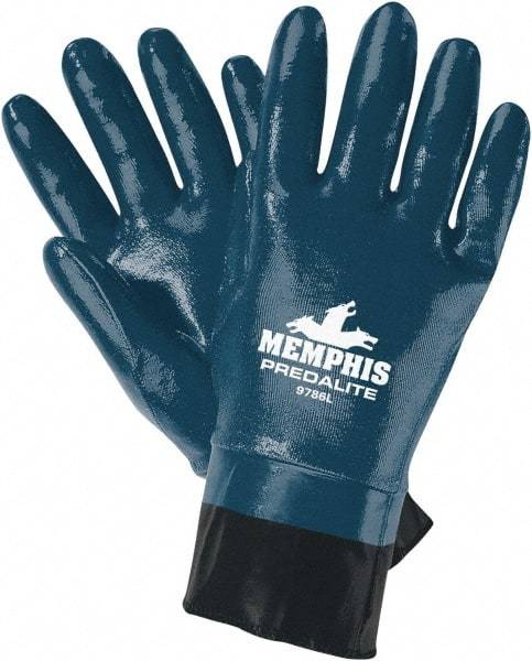 MCR Safety - Size L, Cut Resistant Gloves - Fully Coated Coated, Blue - All Tool & Supply