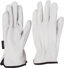 MCR Safety - Size 3XL Goatskin General Protection Work Gloves - For Work & Driver, Uncoated, Slip-On Cuff, White, Paired - All Tool & Supply