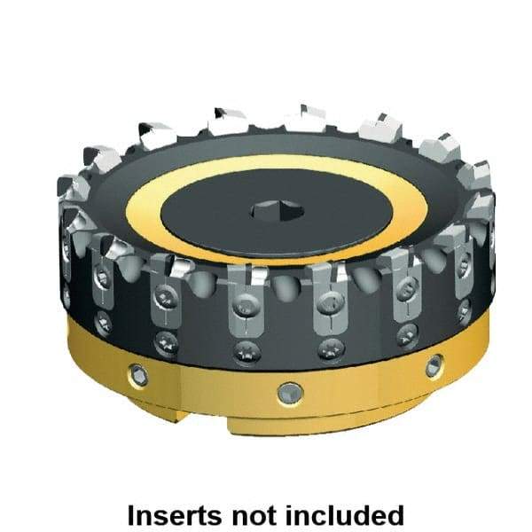 Kennametal - 10 Inserts, 80mm Cut Diam, 27mm Arbor Diam, 3mm Max Depth of Cut, Indexable Square-Shoulder Face Mill - 0/90° Lead Angle, 50mm High, Series AluMill - All Tool & Supply