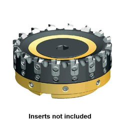 Kennametal - 10 Inserts, 80mm Cut Diam, 27mm Arbor Diam, 3mm Max Depth of Cut, Indexable Square-Shoulder Face Mill - 0/90° Lead Angle, 50mm High, Series AluMill - All Tool & Supply