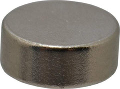 Mag-Mate - 1/4" Diam x 0.1" High Neodymium Rare Earth Magnet - 1 Lb Max Capacity, 200°F Max, Nickel Plated - All Tool & Supply