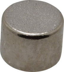 Mag-Mate - 1/4" Diam x 3/16" High Neodymium Rare Earth Magnet - 1.5 Lb Max Capacity, 200°F Max, Nickel Plated - All Tool & Supply