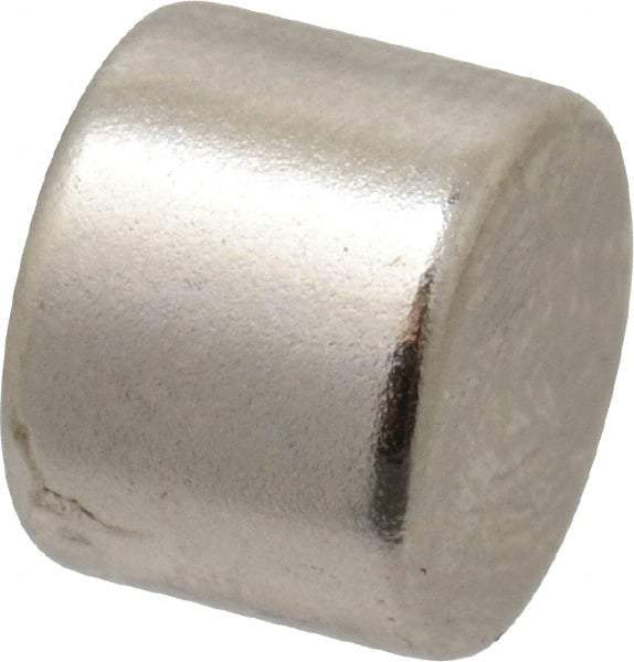 Mag-Mate - 0.32" Diam x 1/4" High Neodymium Rare Earth Magnet - 3.1 Lb Max Capacity, 200°F Max, Nickel Plated - All Tool & Supply