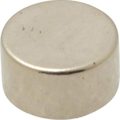 Mag-Mate - 3/8" Diam x 0.2" High Neodymium Rare Earth Magnet - 4.5 Lb Max Capacity, 200°F Max, Nickel Plated - All Tool & Supply