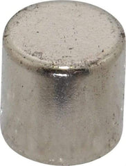 Mag-Mate - 3/8" Diam x 3/8" High Neodymium Rare Earth Magnet - 5.7 Lb Max Capacity, 200°F Max, Nickel Plated - All Tool & Supply