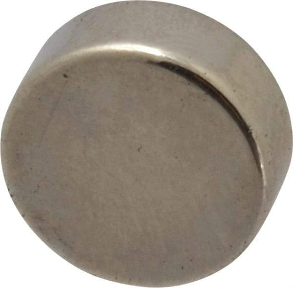 Mag-Mate - 1/2" Diam x 0.2" High Neodymium Rare Earth Magnet - 6 Lb Max Capacity, 200°F Max, Nickel Plated - All Tool & Supply