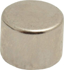 Mag-Mate - 1/2" Diam x 3/8" High Neodymium Rare Earth Magnet - 8.9 Lb Max Capacity, 200°F Max, Nickel Plated - All Tool & Supply