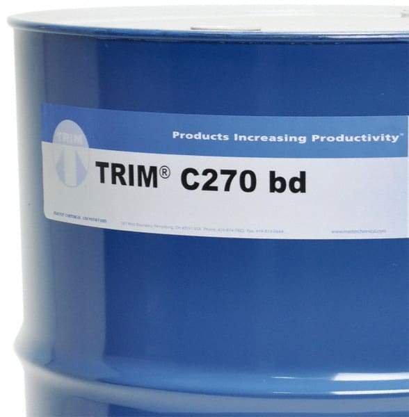 Master Fluid Solutions - Trim C270, 54 Gal Drum Cutting & Grinding Fluid - Synthetic, For Drilling, Reaming, Tapping - All Tool & Supply