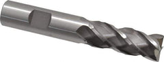 Minicut International - 5/8", 1-5/8" LOC, 5/8" Shank Diam, 3-3/4" OAL, 4 Flute, Powdered Metal Square End Mill - Single End, Uncoated, Spiral Flute, 30° Helix, Centercutting, Right Hand Cut, Right Hand Flute, Series 985 - All Tool & Supply