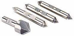 Hertel - 4 Piece 1-1/4" Cutter Head Diam, Cobalt Chamfer Mill Set - All Tool & Supply