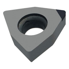 Walter - WCMW520.5 Grade WCB80 CBN Boring Insert - Uncoated, Trigon, 5/8" Inscr Circle, 1/8" Thick, 0.008" Corner Radius - All Tool & Supply