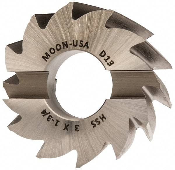 Made in USA - 3" Diam, 1-1/4" Arbor Hole Diam, 1-3/4" Length of Cut, 12 Flute, High Speed Steel, Finisher Shell End Mill - Right Hand Cut, Right Hand Spiral Flute, Uncoated - All Tool & Supply