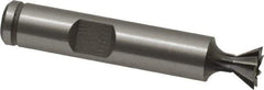 Made in USA - 3/8" Diam x 3/16" Width of Cut, 60° Included Angle, Cobalt Dovetail Cutter - 3/8" Shank Diam, 2-1/8" Overall Length, Weldon Flat, Uncoated - All Tool & Supply