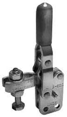 Lapeer - 200 Lb Holding Capacity, Vertical Handle, Manual Hold Down Toggle Clamp - 64° Handle Movement, 110° Bar Opening, U-Bar, Straight Base, Carbon Steel - All Tool & Supply