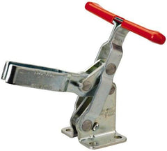 Lapeer - 600 Lb Holding Capacity, Vertical Handle, Manual Hold Down Toggle Clamp - 57° Handle Movement, 106° Bar Opening, U-Bar, Flanged Base, Carbon Steel - All Tool & Supply