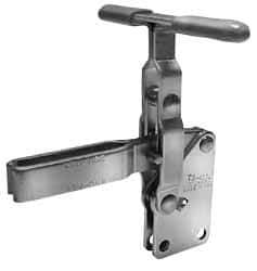 Lapeer - 600 Lb Holding Capacity, Vertical Handle, Manual Hold Down Toggle Clamp - 57° Handle Movement, 106° Bar Opening, U-Bar, Straight Base, Carbon Steel - All Tool & Supply